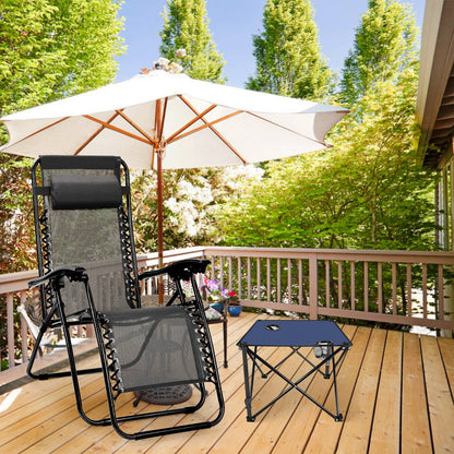 LakeForest Folding Camping Table with 2 Cup Holders – 600D Oxford, 44 lb Capacity | 18.5"x18.5" | 2.2 lbs | 1-Pc & 2-Pc Sets