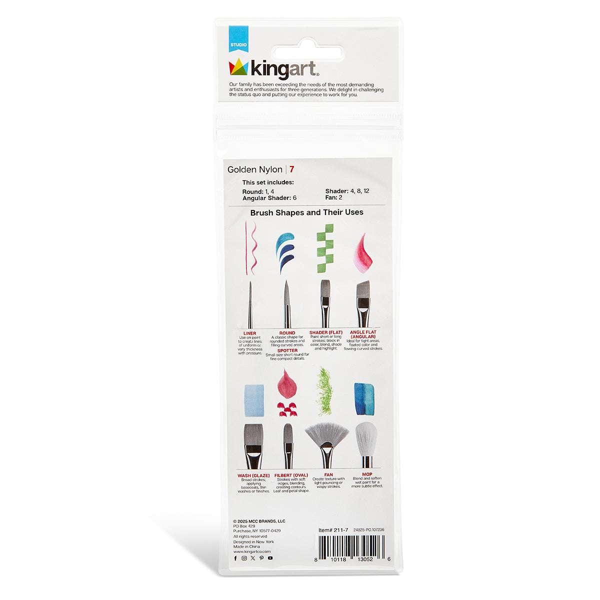 Studio Golden Nylon Brush Set - 7 pc
