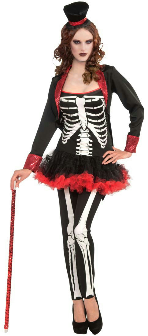 Ms. Bone Jangles Adult Skeleton Costume - One Size