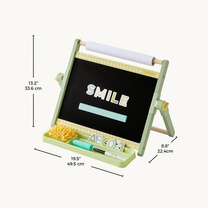 Tiny Land® Double-Sided Magnetic Tabletop Easel | Pink, Oatmeal or Green