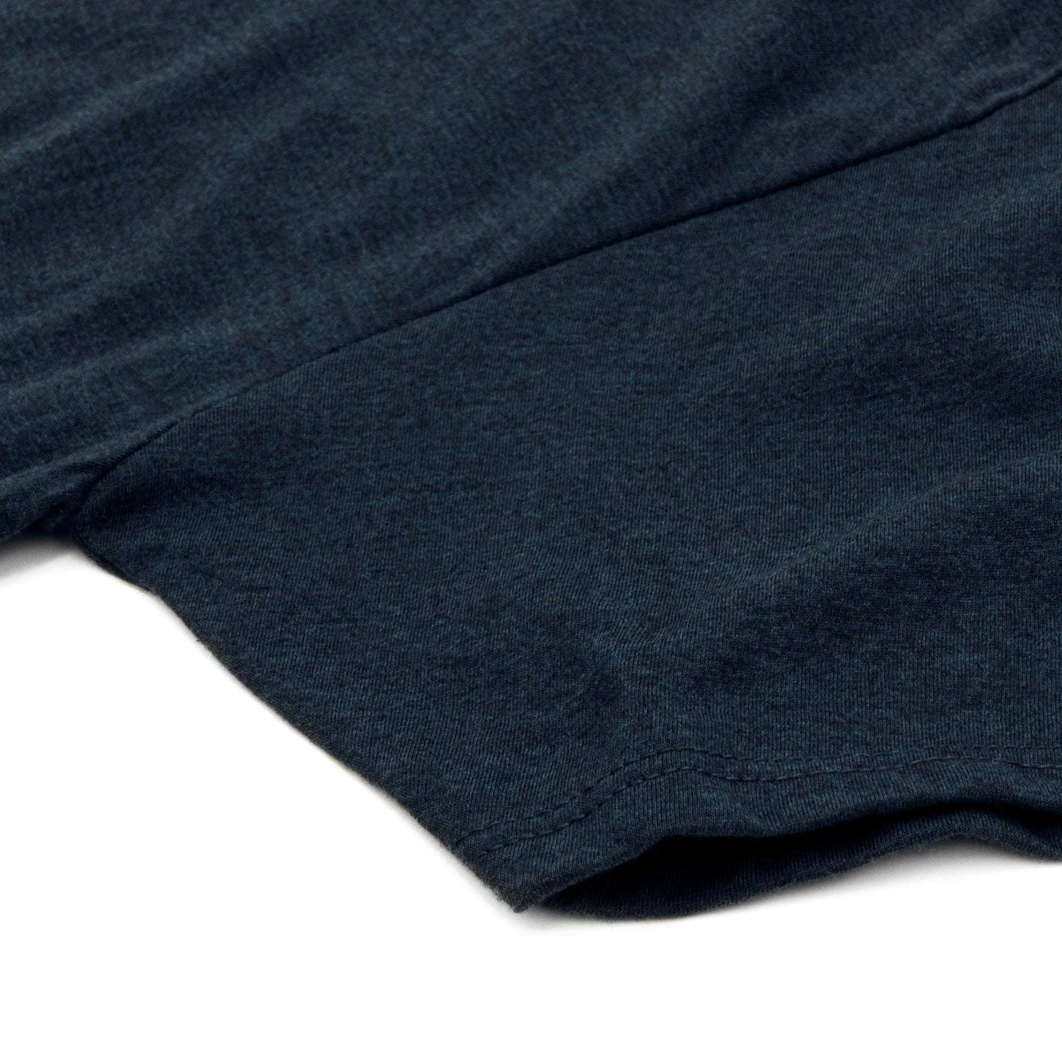 Navy T-shirt short sleeve hem detail