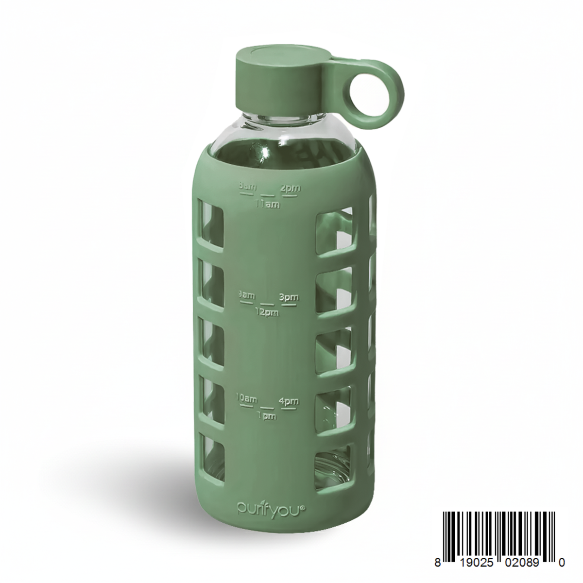Purifyou Borosilicate Glass Water Bottle with Silicone Sleeve