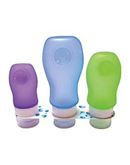 En Route Travelware TSA-Approved Travel Bottle Set | 3-Pack Squeezable Silicone | 1.25, 2 & 3 oz