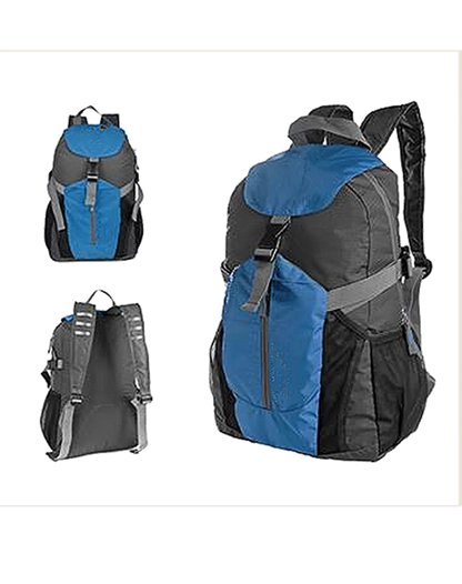 En Route Travelware Packable Travel Backpack | Foldable Ripstop Nylon | Blue/Grey
