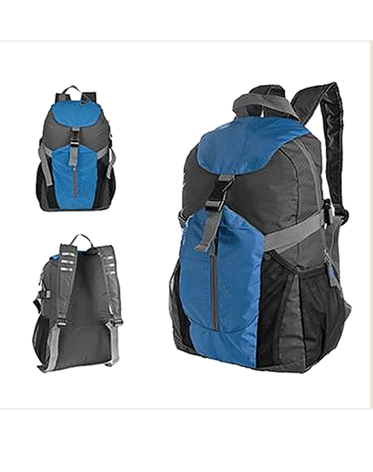 En Route Travelware Packable Travel Backpack | Foldable Ripstop Nylon | Blue/Grey