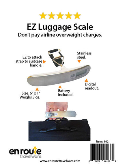 En Route Travelware Digital Luggage Scale | Stainless Steel | 3 oz