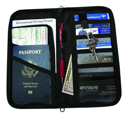 En Route Travelware RFID-Blocking Passport & Document Holder | Black