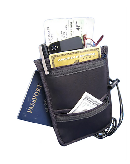 En Route Travelware Travel Neck Wallet | Neoprene Passport & Card Organizer