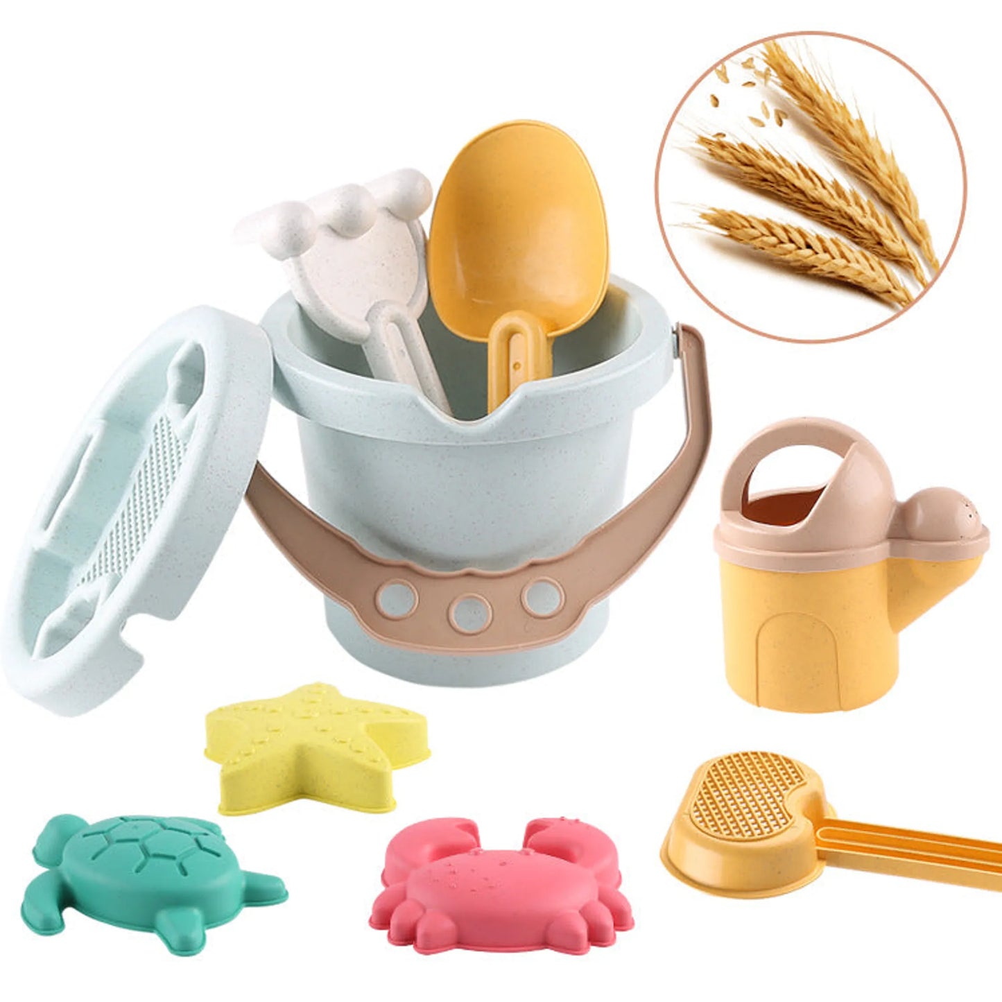 Children Wheat Straw Thickened Seaside Beach Toy Sets