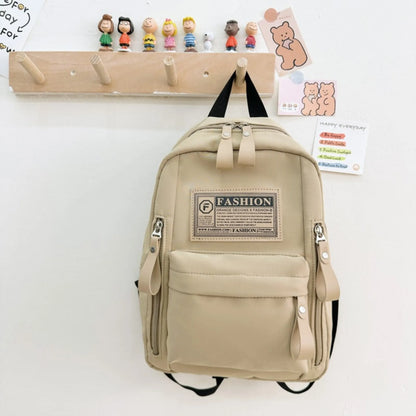 Kids Canvas Backpack | Lightweight & Compact | Ages 3–8 | Letters Pattern | 4 Colors - Niksstuff