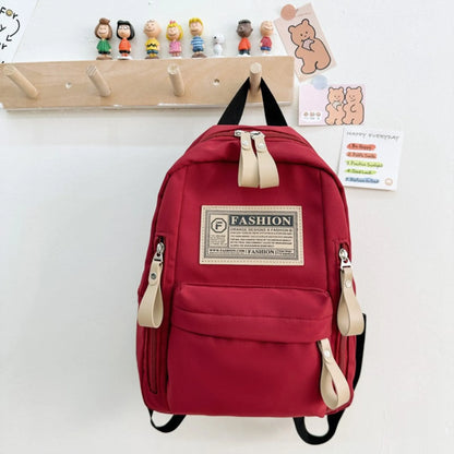 Kids Canvas Backpack | Lightweight & Compact | Ages 3–8 | Letters Pattern | 4 Colors - Niksstuff