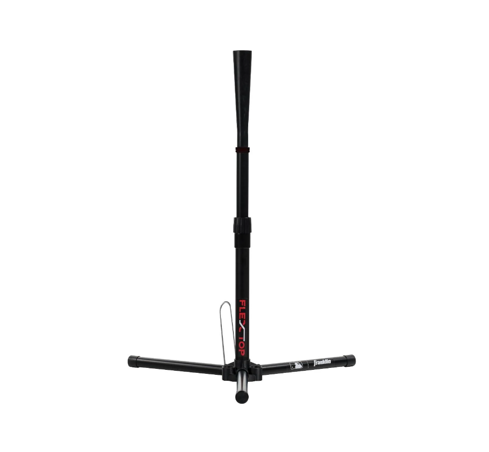 MLB Flex Top Tee Ball Batting Tee | 22–31in Adjustable | Weighted Tri-Leg Base | Black - Niksstuff