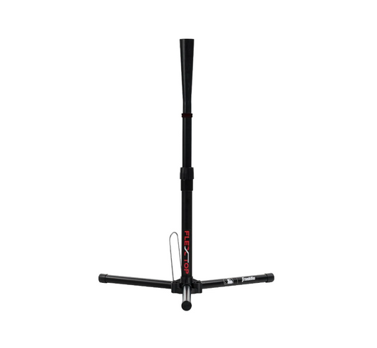 MLB Flex Top Tee Ball Batting Tee | 22–31in Adjustable | Weighted Tri-Leg Base | Black - Niksstuff