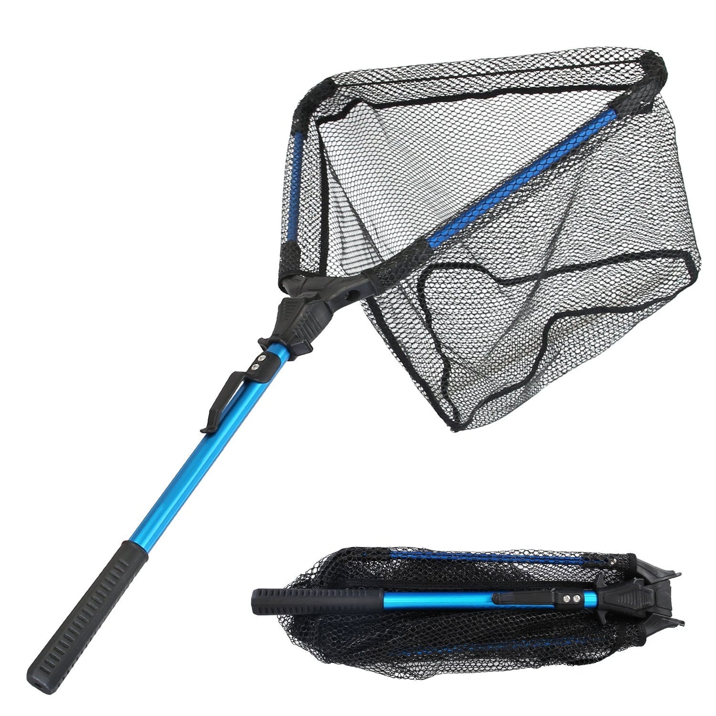 Foldable Fishing Net | Aluminum Handle | Nano-Coated Mesh | Freshwater & Saltwater | Black