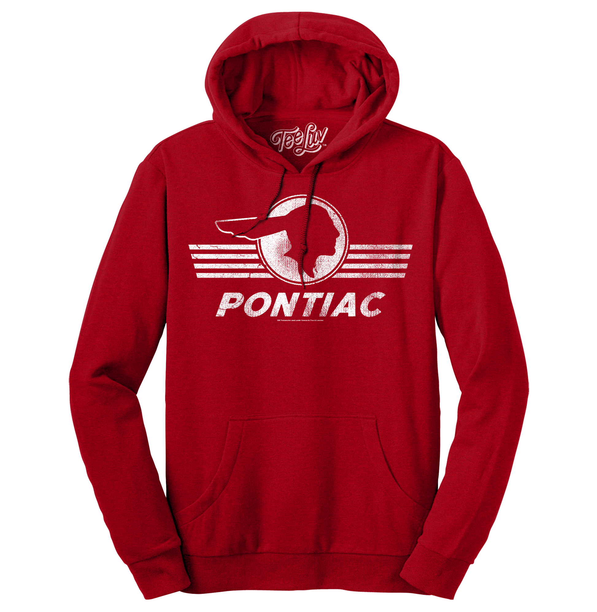 Pontiac Headdress Shield Logo Pullover Hoodie – Red