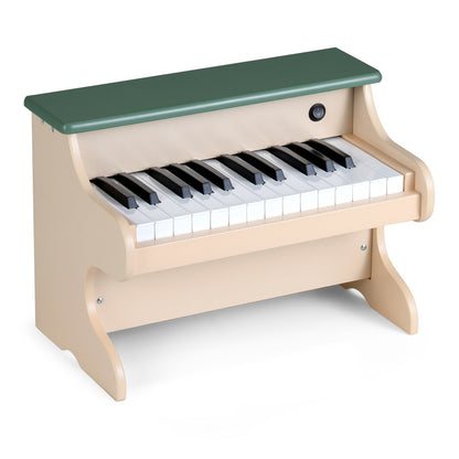 Kids Wooden Piano Keyboard | 25 Keys | Removable Music Stand | ASTM & CPSIA | No Assembly | Green