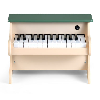 Kids Wooden Piano Keyboard | 25 Keys | Removable Music Stand | ASTM & CPSIA | No Assembly | Green