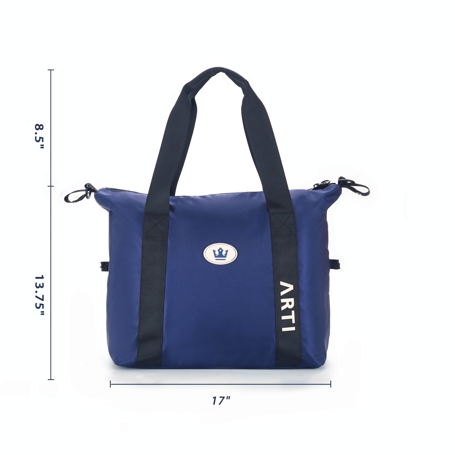 ARTI Signature Duffle Bag | Navy | 17"×13.75"×6.5" | Polyester | Removable Strap | ARTI - Niksstuff