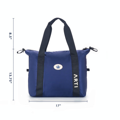 ARTI Signature Duffle Bag | Navy | 17"×13.75"×6.5" | Polyester | Removable Strap | ARTI - Niksstuff