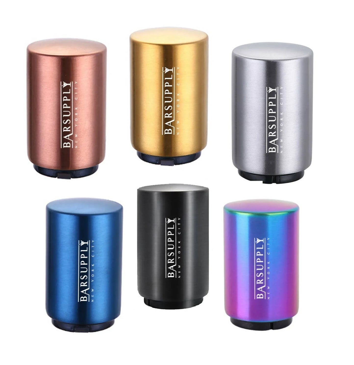2-Pack Push & Pop Bottle Opener with Magnetic Cap Catcher – 6 Colors