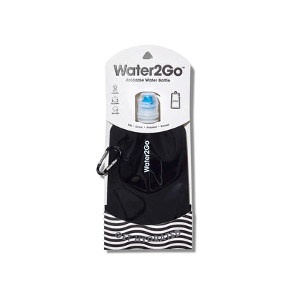 Water2Go Foldable Water Bottle – 20 oz, BPA-Free with Spout & Carabiner Clip - Niksstuff
