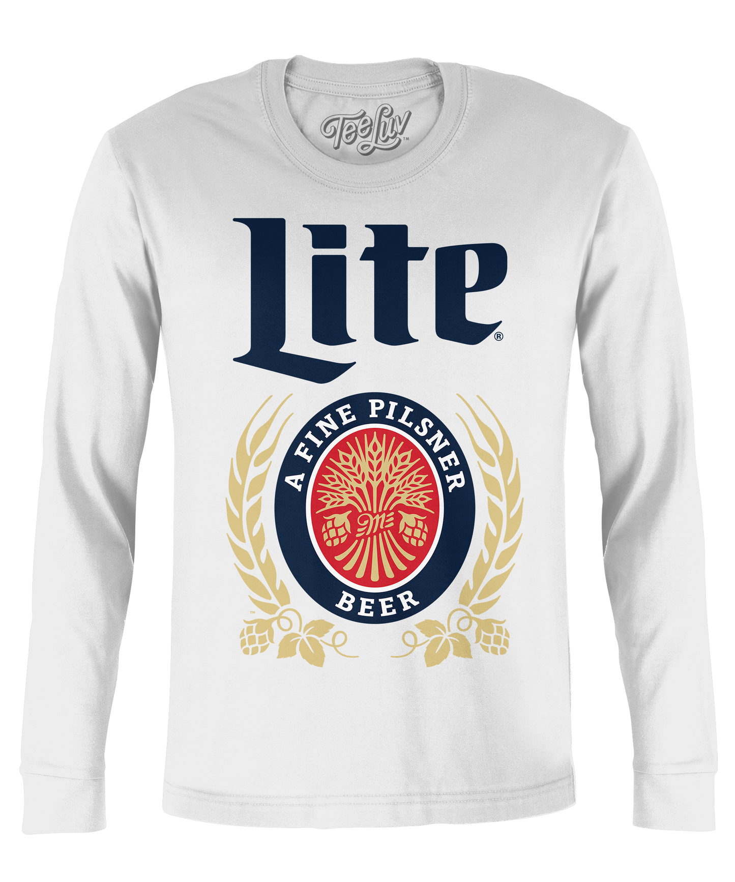 Miller Lite Classic Logo Long Sleeve T-Shirt | White