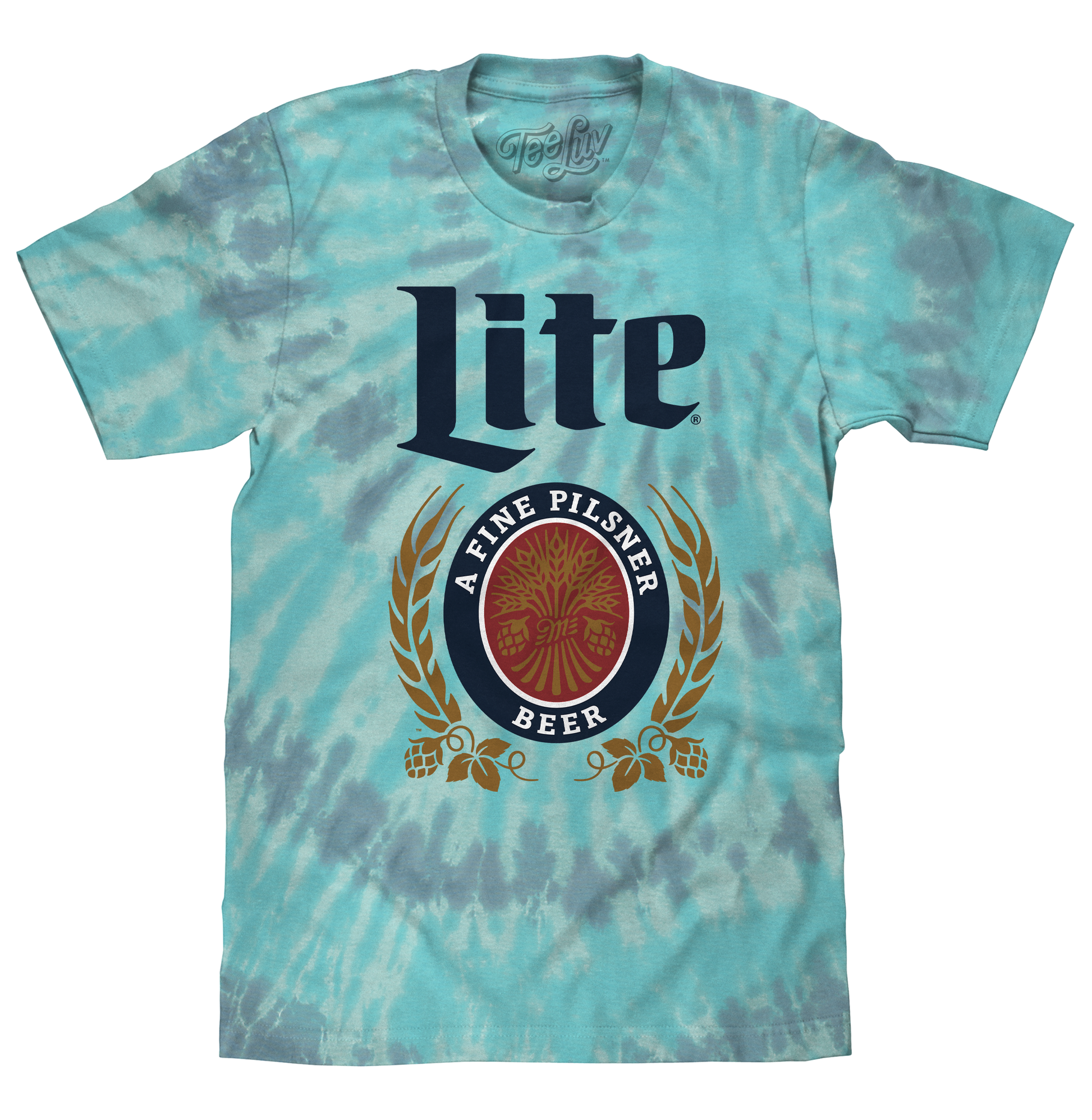 Miller Lite Retro Logo T-Shirt – Coral Reef Tie Dye