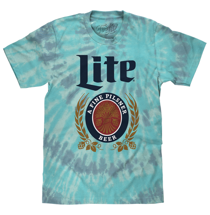 Miller Lite Retro Logo T-Shirt – Coral Reef Tie Dye