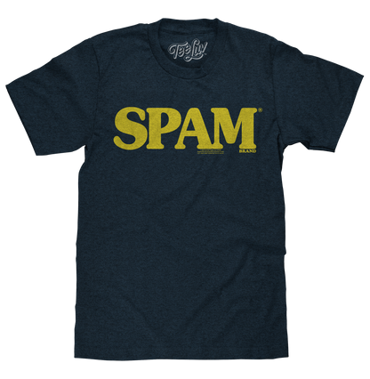 SPAM T-Shirt | Classic Hormel Logo | Navy Heather | Poly-Cotton