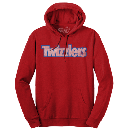Twizzlers Faded Logo Pullover Hoodie – Red