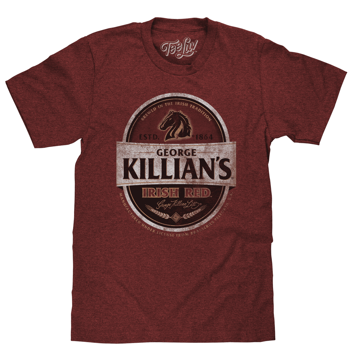 Men's red George Killian's Irish Red logo T-shirt with large chest graphic