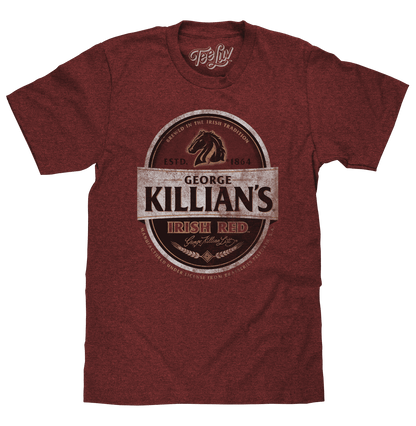 Men's red George Killian's Irish Red logo T-shirt with large chest graphic