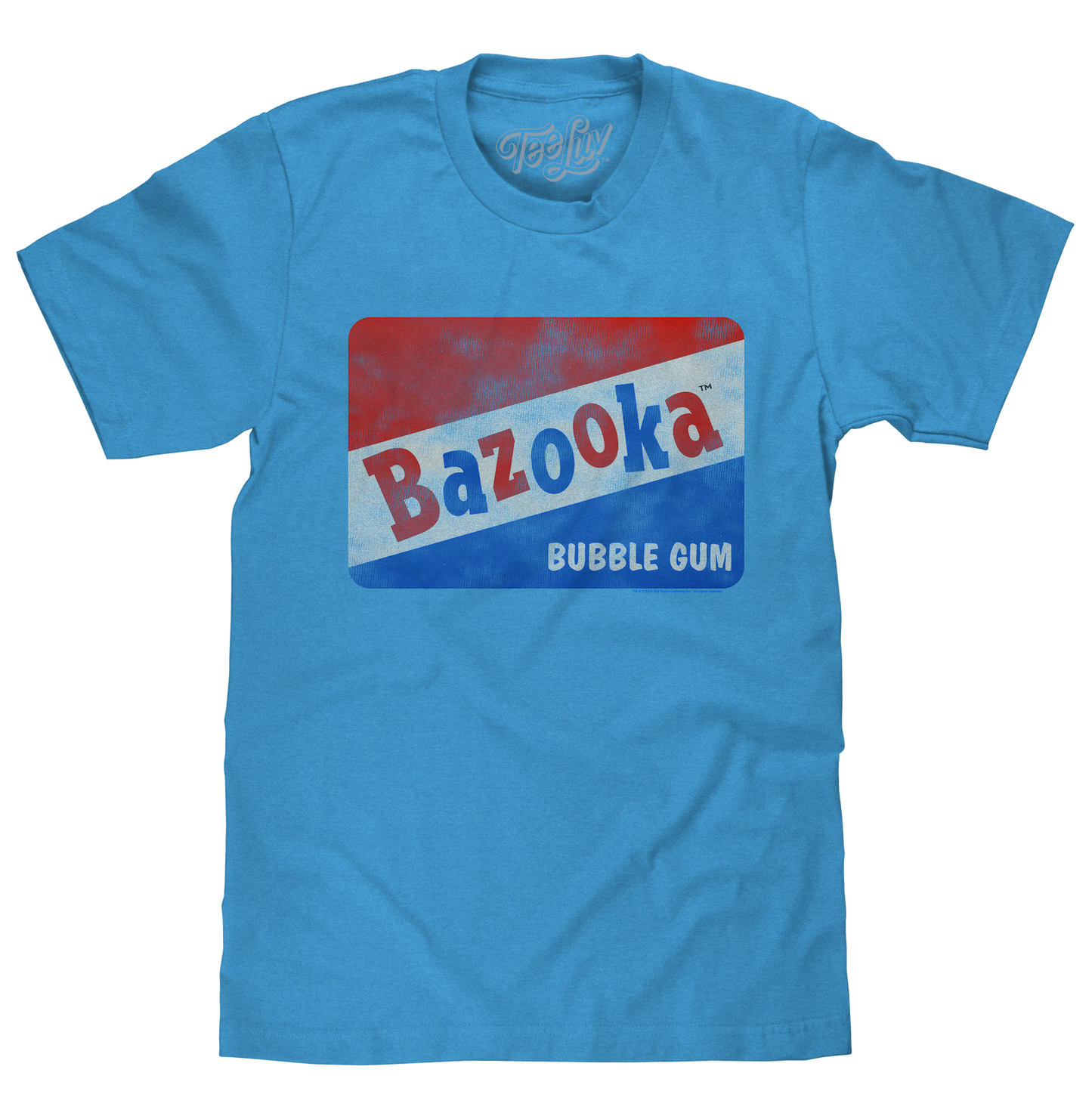 Bazooka Bubble Gum T-Shirt Blue – Licensed Vintage Retro Tee | Topps