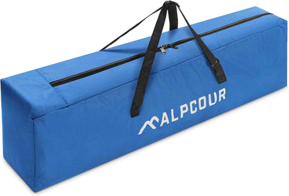 Alpcour Heavy-Duty Camping Cot Bag | 42" | Fits Most Cots & Chairs | Army Green, Grey & Royal Blue