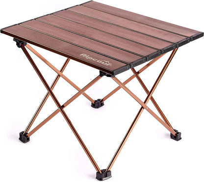 Alpcour Portable Folding Camping Table | Waterproof | 50+ lb Capacity | Small, Medium & Large