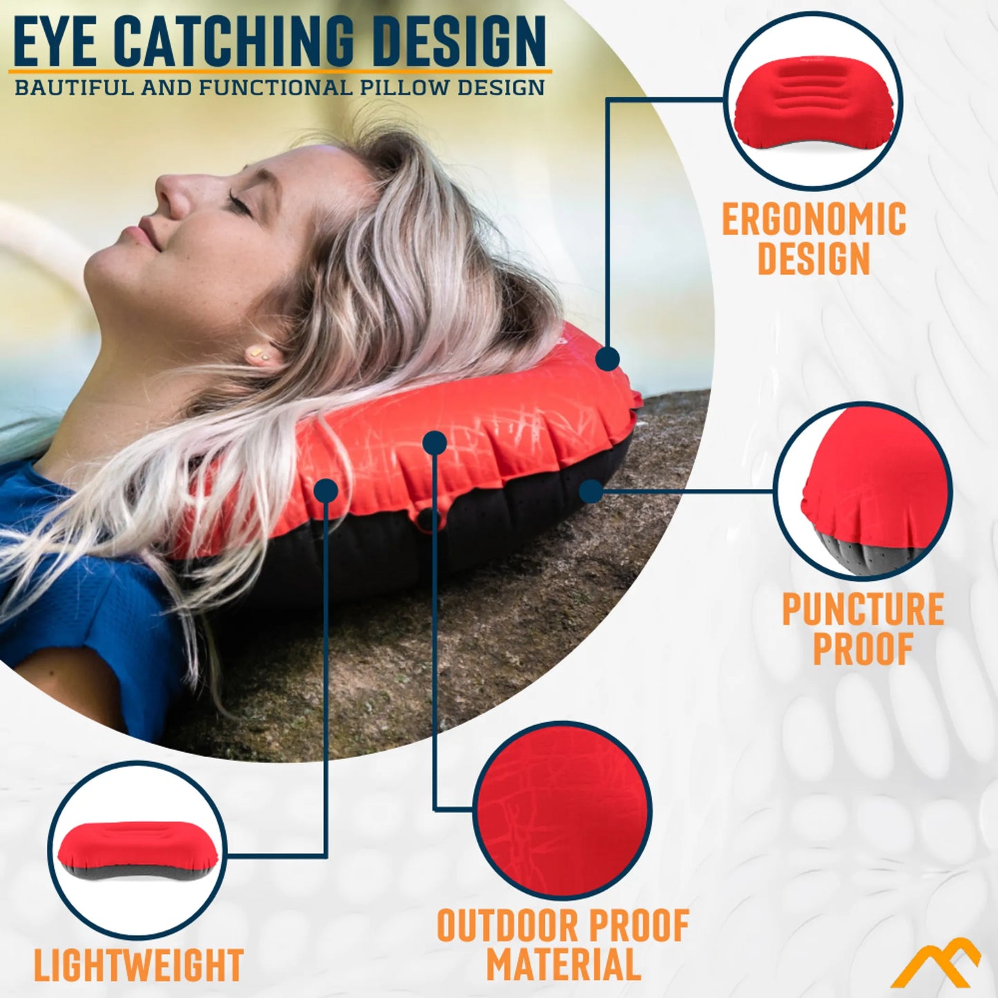 Alpcour Inflatable Camping Pillow | Ultralight | 5 Colors