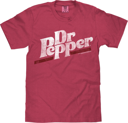 Dr Pepper T-Shirt | Distressed Logo | Comfort Colors Garment-Dyed | Brick Red