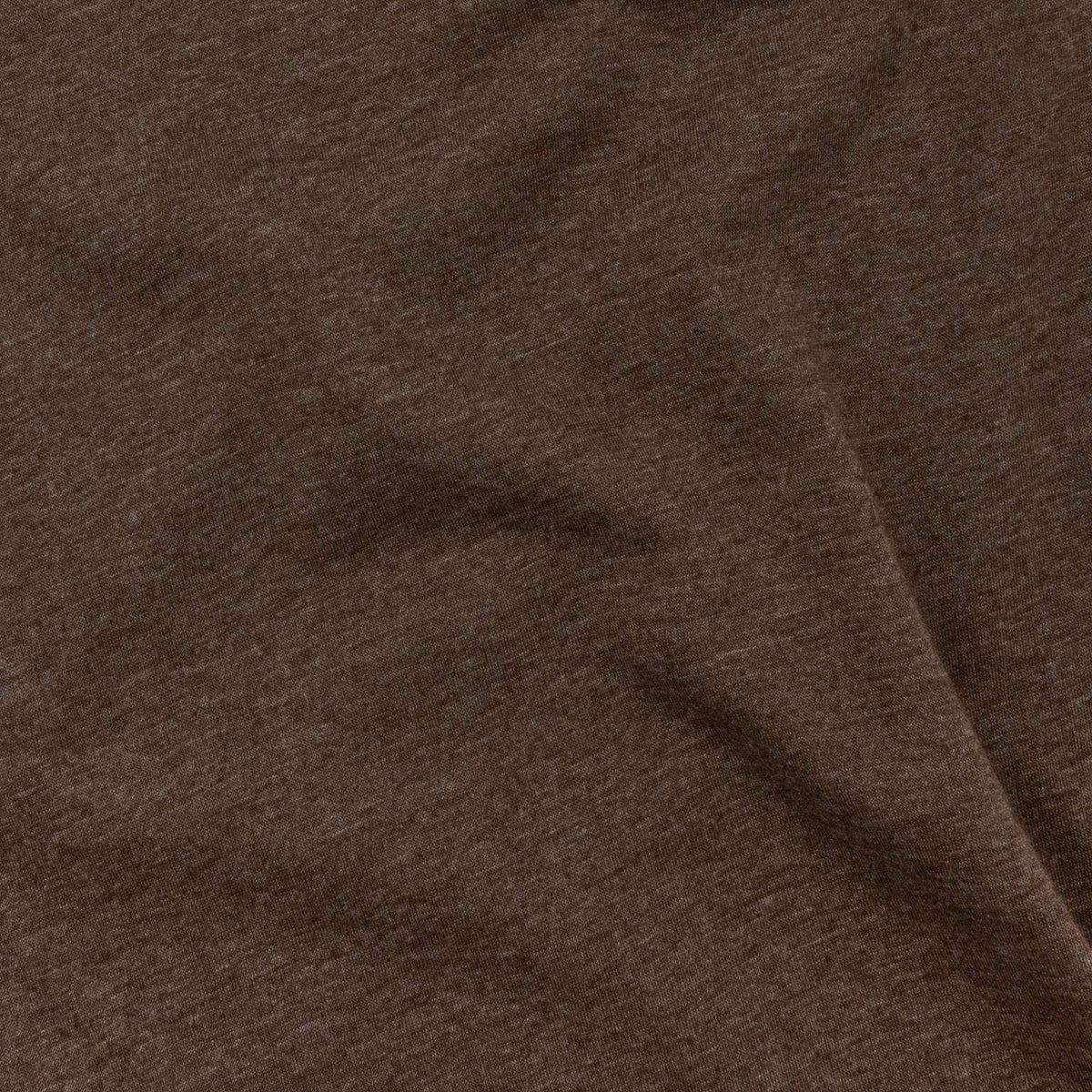 Brown heather T-shirt fabric close-up