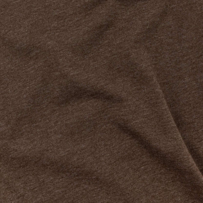 Brown heather T-shirt fabric close-up