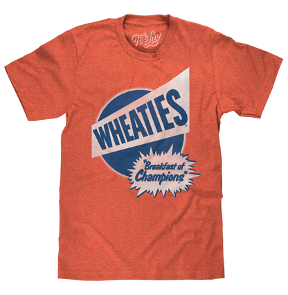 Wheaties "Breakfast of Champions" T-Shirt | Classic Logo | Orange Heather