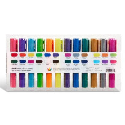 KINGART Tempera Paint Thin Sticks - 24 Colors