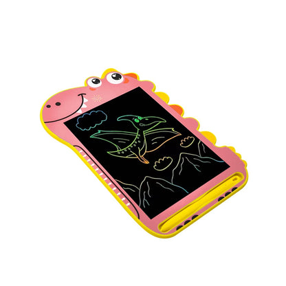 Kids LCD Writing Tablet 8.5" | Dinosaur Color Display | One-Click Erase | Screen Lock | Blue or Pink