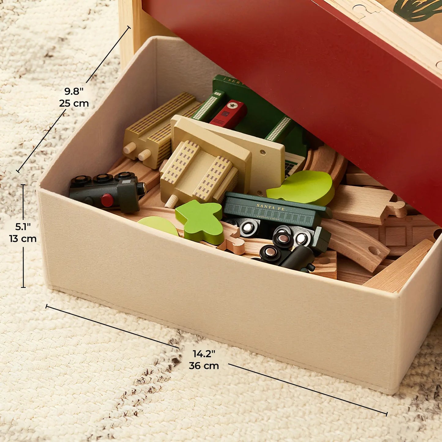 Tiny Land® 1920 Railway Adventure Train Table – 102-Piece Wooden Train Set with Play Table, Sound Effects & Storage | Ages 3+