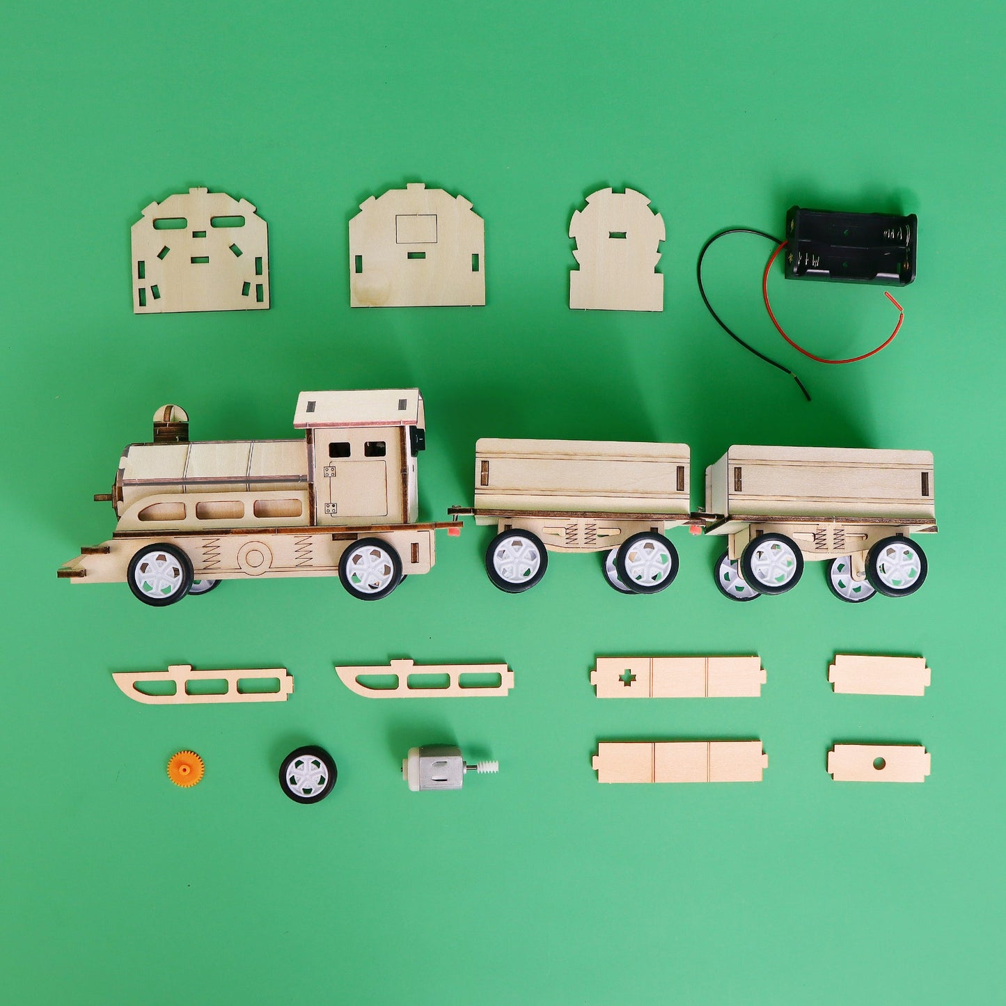 Train DIY Kit | Motor-Driven Engineering STEM Toy for Kids 8+ - Niksstuff