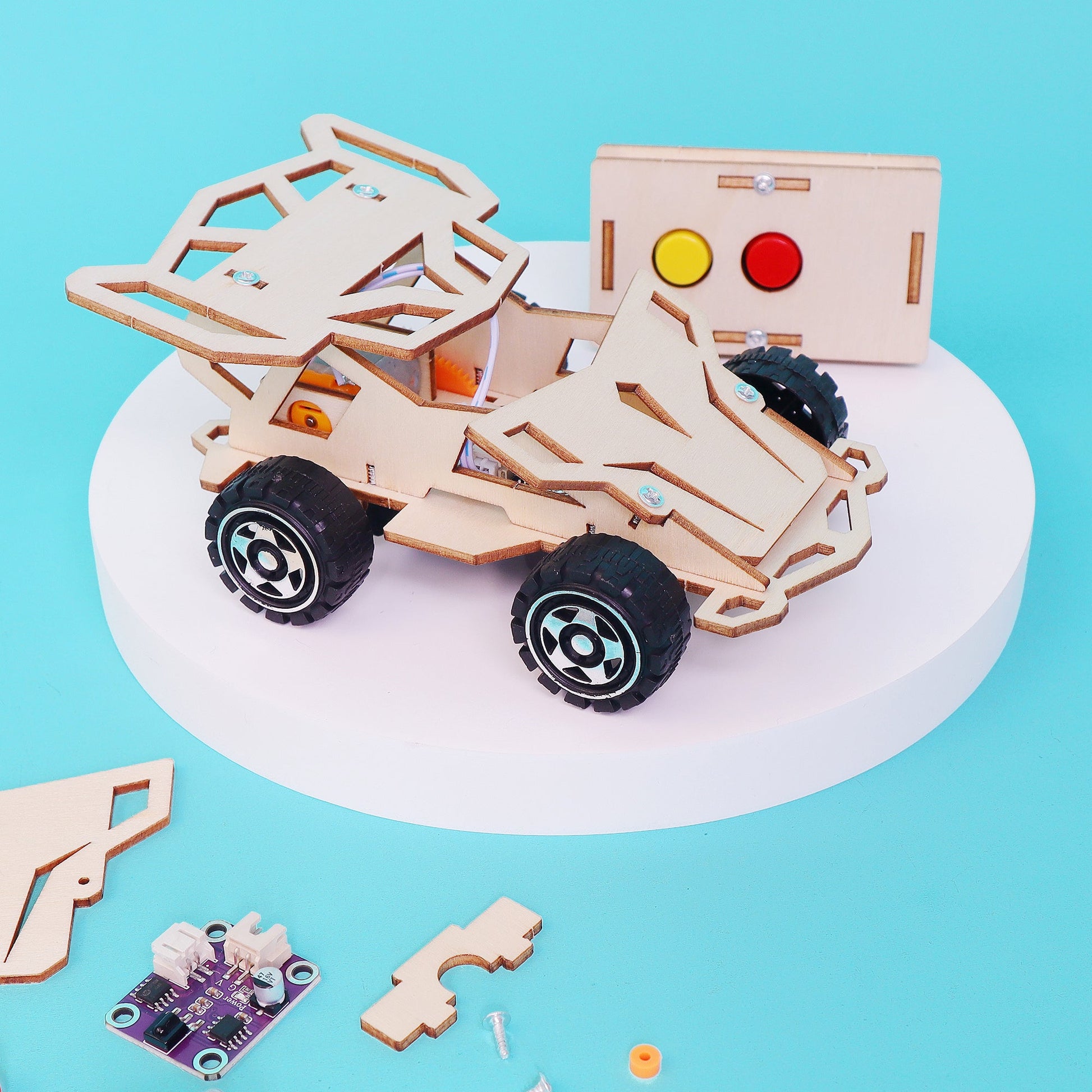 Infrared RC Car DIY Kit | IR Science STEM Toy for Kids Ages 8+ - Niksstuff
