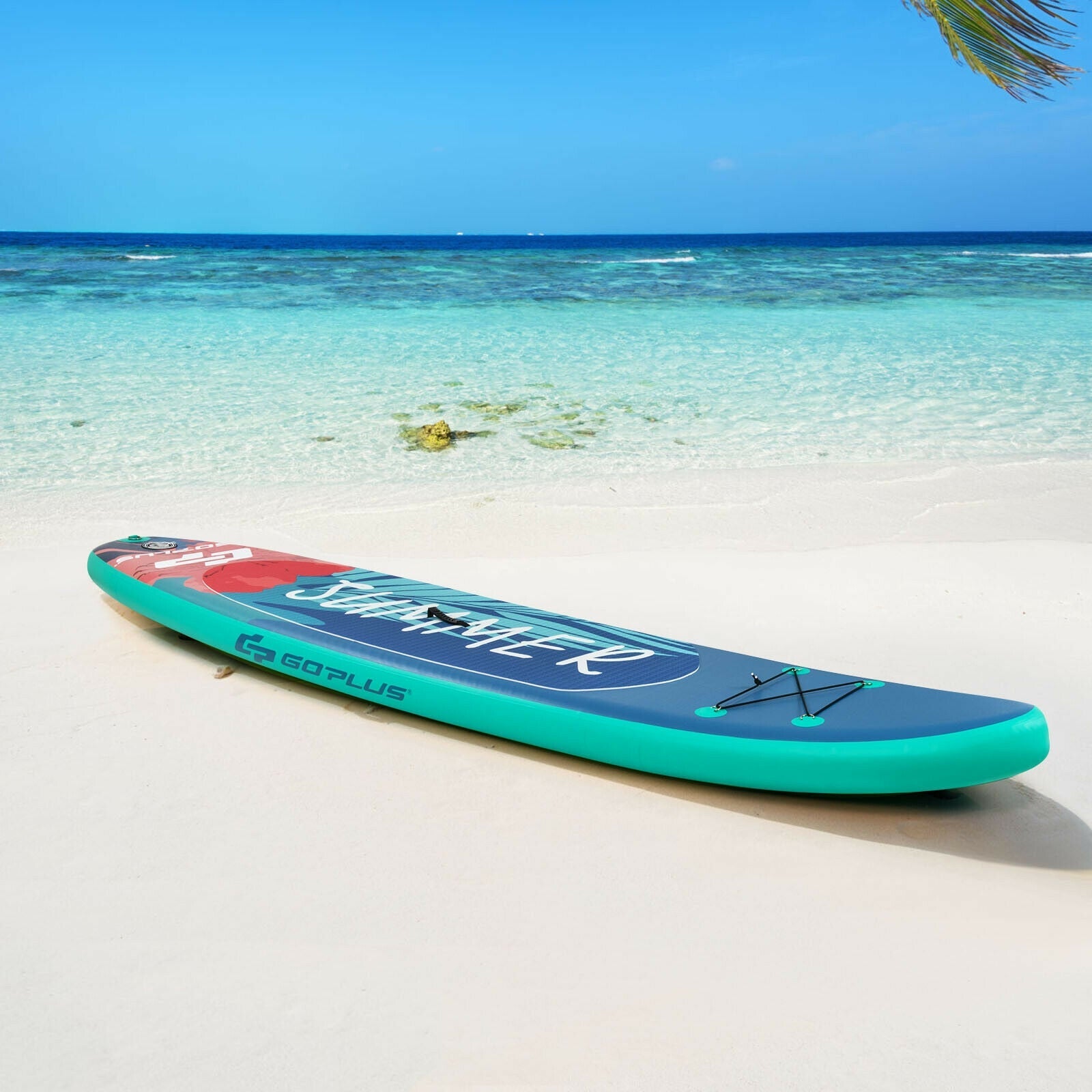 10 Ft Inflatable Stand Up Paddle Board | SUP with Paddle, Backpack & Leash - Niksstuff