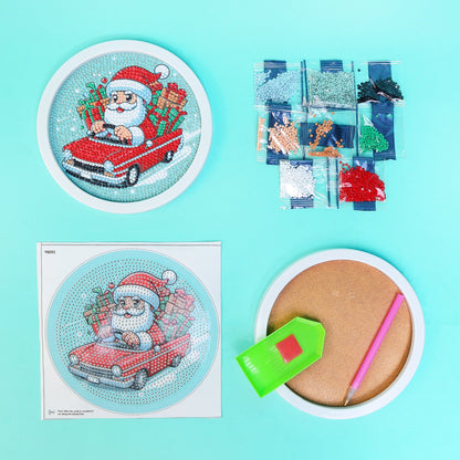 Diamond Art Kit | Christmas Themes – Santa, Puppy & Unicorn | Ages 6+ - Niksstuff