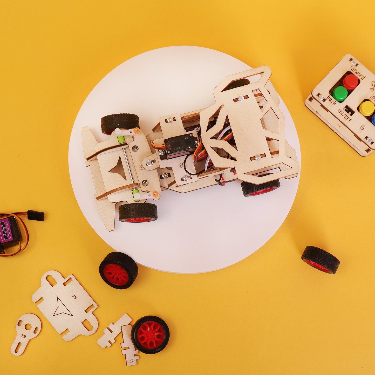 Steering RC Car DIY Kit | Advanced STEM Toy for Kids Ages 12+ - Niksstuff