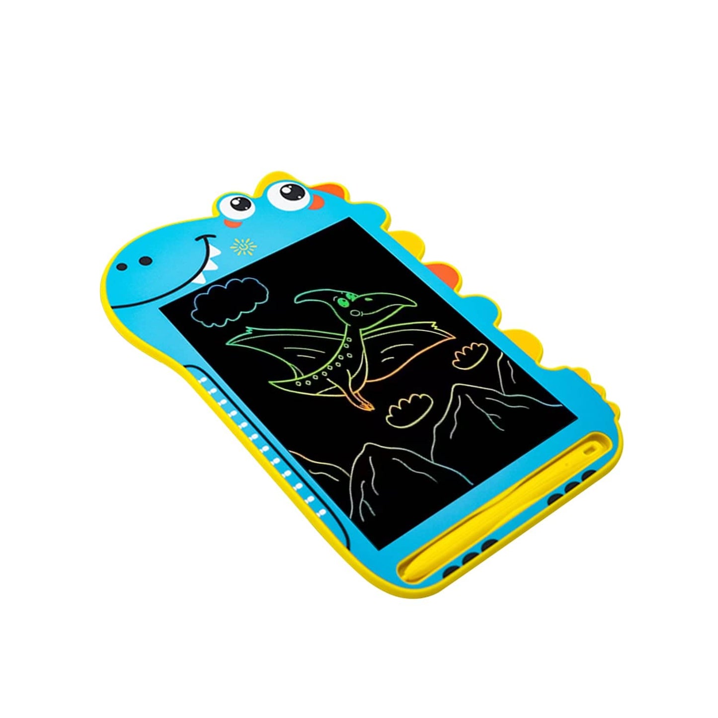 Kids LCD Writing Tablet 8.5" | Dinosaur Color Display | One-Click Erase | Screen Lock | Blue or Pink