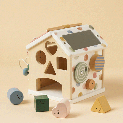 Tiny Land Cottage Activity Cube - Montessori Morandi Toy